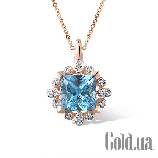 

Женский кулон Lurie Jewelry, Золотой кулон с бриллиантами и топазом