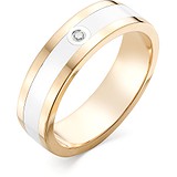 Золотое обручальное кольцо с бриллиантом, 1556225