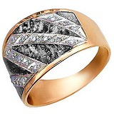Женское золотое кольцо с бриллиантами и эмалью, 1605121