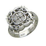 Женское золотое кольцо с бриллиантами, 1619457