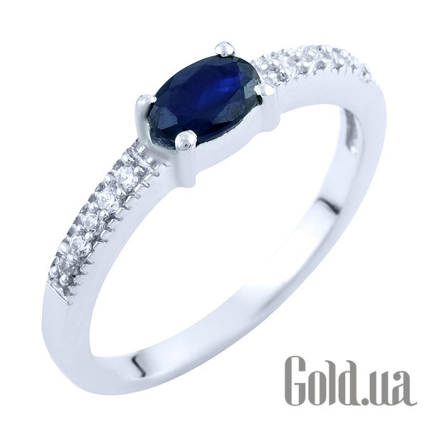 

Женские кольца Fresh Jewelry, Женское серебряное кольцо с сапфиром и куб. циркониями, 18