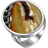 Женское серебряное кольцо с янтарем, 1650945