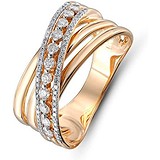 Женское золотое кольцо с бриллиантами, 1666049