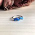 Женское серебряное кольцо с опалами и куб. циркониями - фото 2