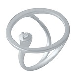 Женское серебряное кольцо с куб. цирконием, 1721345