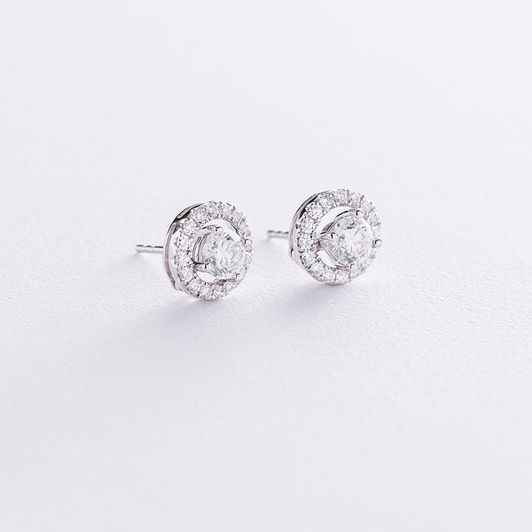 Золоті сережки з діамантами