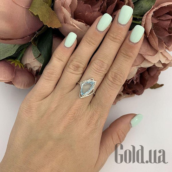 

Женские кольца Fresh Jewelry, Женское серебряное кольцо с куб. циркониями и топазом, 18