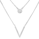 Серебряное колье с куб. циркониями, 1794817