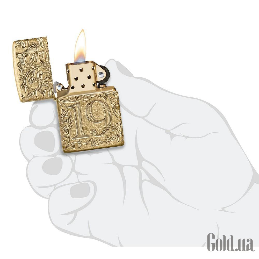 Zippo Запальничка Armor® Tumbled Brass 1932 Filigree Design 46776 zp46776 – зображення 5
