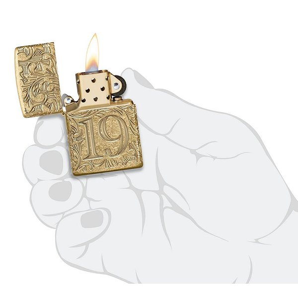 Zippo Запальничка Armor® Tumbled Brass 1932 Filigree Design 46776 zp46776 – зображення 5