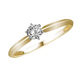 Золотое кольцо с бриллиантом, 205057