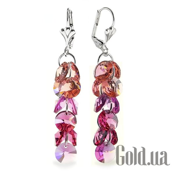 

Серьги с подвесками Kobi, Стальной, Серьги с кристаллами Swarovski