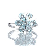 Женское серебряное кольцо с топазами, 1312002