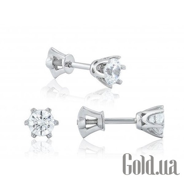 

Серьги-гвоздики Украина, Золотые серьги с циркониями Swarovski Zirconia