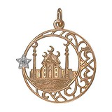 SOKOLOV Золотий кулон з куб. цирконієм, 1538818