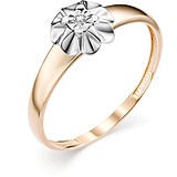 Женское золотое кольцо с бриллиантом, 1604354