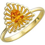 Женское золотое кольцо с цитрином, 1625090