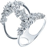Женское серебряное кольцо с куб. циркониями, 1669122