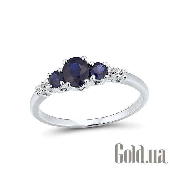 

Кольцо Lurie Jewelry, Женское золотое кольцо с бриллиантами и сапфирами, 17.5
