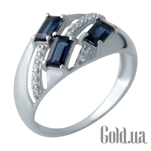 

Женские кольца Fresh Jewelry, Женское серебряное кольцо с синт. сапфирами и куб. циркониями, 17.5