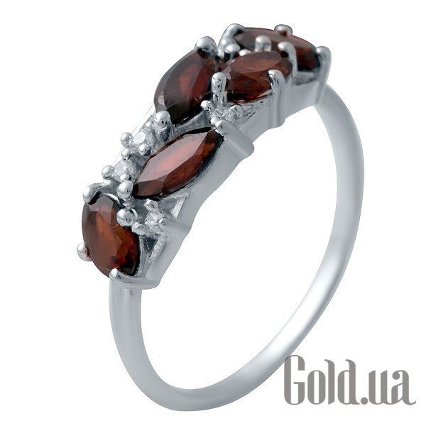 

Женские кольца Fresh Jewelry, Женское серебряное кольцо с гранатами и куб. циркониями, 18.5