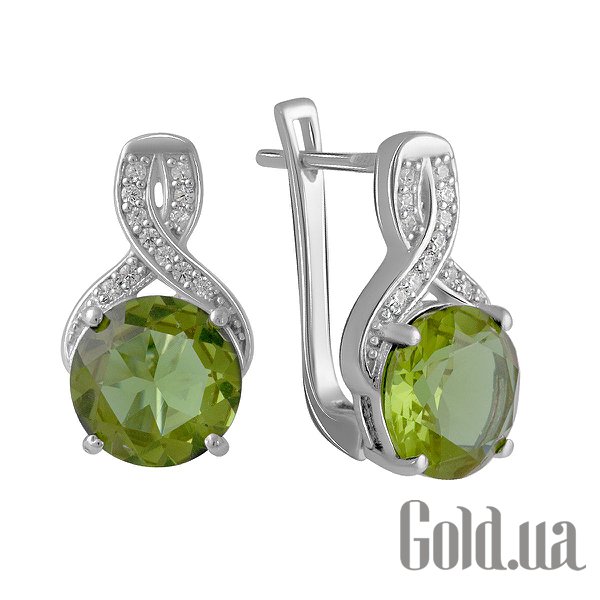 

Серьги Fresh Jewelry, Серебряные серьги с куб. циркониями и султанитами