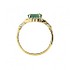 Женское золотое кольцо с изумрудом и бриллиантами - фото 2