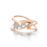 Женское золотое кольцо с бриллиантами