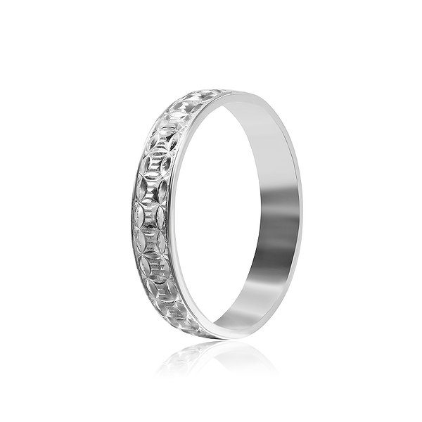 Серебряное обручальное кольцо