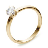 Золотое кольцо с бриллиантом, 1553923