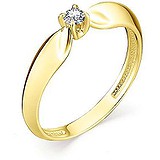 Золотое кольцо с бриллиантом, 1622275