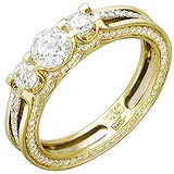 Золотое кольцо с бриллиантами, 1626627
