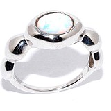 Silver Wings Женское серебряное кольцо с синт. опалом, 1659907