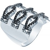 Женское серебряное кольцо с куб. циркониями, 1676547