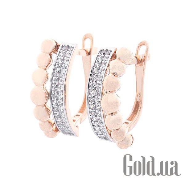 

Серьги Украина, Золотые серьги с куб. циркониями