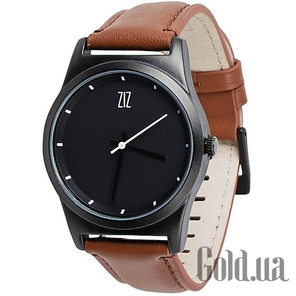 Часы 6-cekynd-Black-kopichnevyiy-kozhanyiy-pemeshok