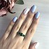 Женское серебряное кольцо с синт. изумрудами - фото 3