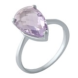 Купить Женское серебряное кольцо с аметистом (2024347) по цене 1619 грн., в каталоге магазина Gold.ua