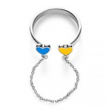 Женское серебряное кольцо с эмалью (DIA3101940), фотографии