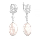Серебряные серьги с культив. жемчугом, 1792003