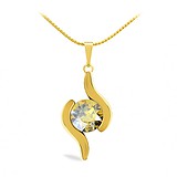 Кулон з ланцюжком з кристалом swarovski в позолоті, 852995