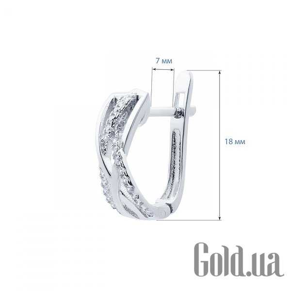 Сережки Lurie Jewelry Срібні сережки з куб. цирконіями