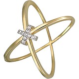 Женское золотое кольцо с куб. циркониями, 1615620