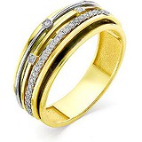 Золотое обручальное кольцо с бриллиантами, 1644036