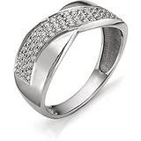 Женское серебряное кольцо с куб. циркониями, 1645060