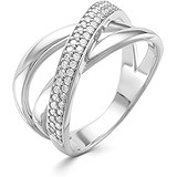 Женское серебряное кольцо с куб. циркониями, 1646340