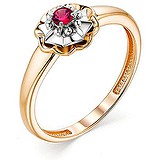 Женское золотое кольцо с рубином, 1667332
