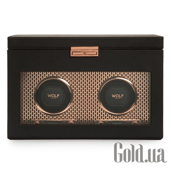 

Шкатулка для часов Wolf, Шкатулка для часов Axis Double w/ storage Copper 469316