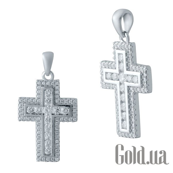 

Кулон-крестик Fresh Jewelry, Серебряный кулон с куб. циркониями