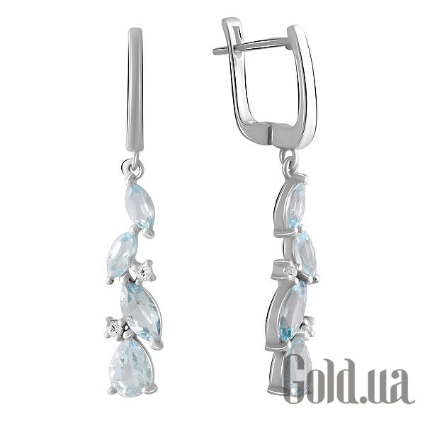 

Серьги с подвесками Fresh Jewelry, Серебряные серьги с топазами